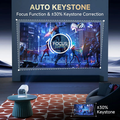 Portable 4K Projector for Home Theater & Outdoor Use