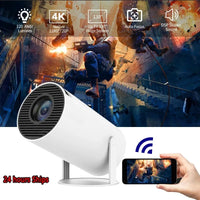 4K Mini Projector with Android 11, WiFi 6, Bluetooth 5.0 & Built-In Speaker