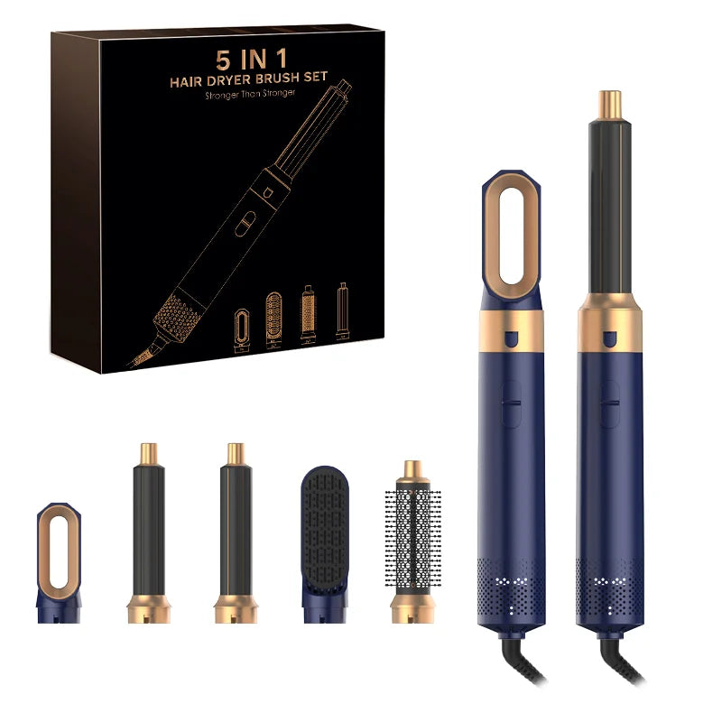 5-in-1 Ionic Hair Styler with High-Speed Dryer, Hot Brush & Professional Straightening